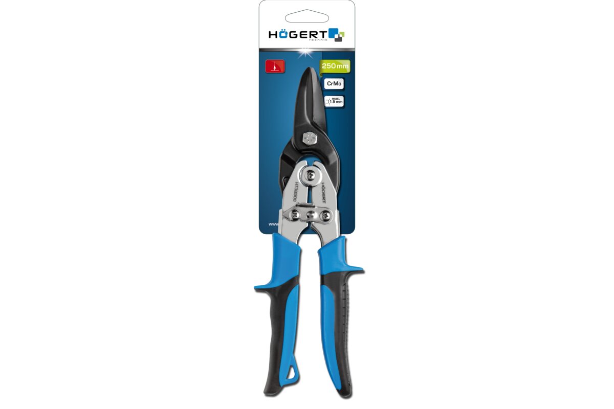 Tin snips 250 mm, straight cut