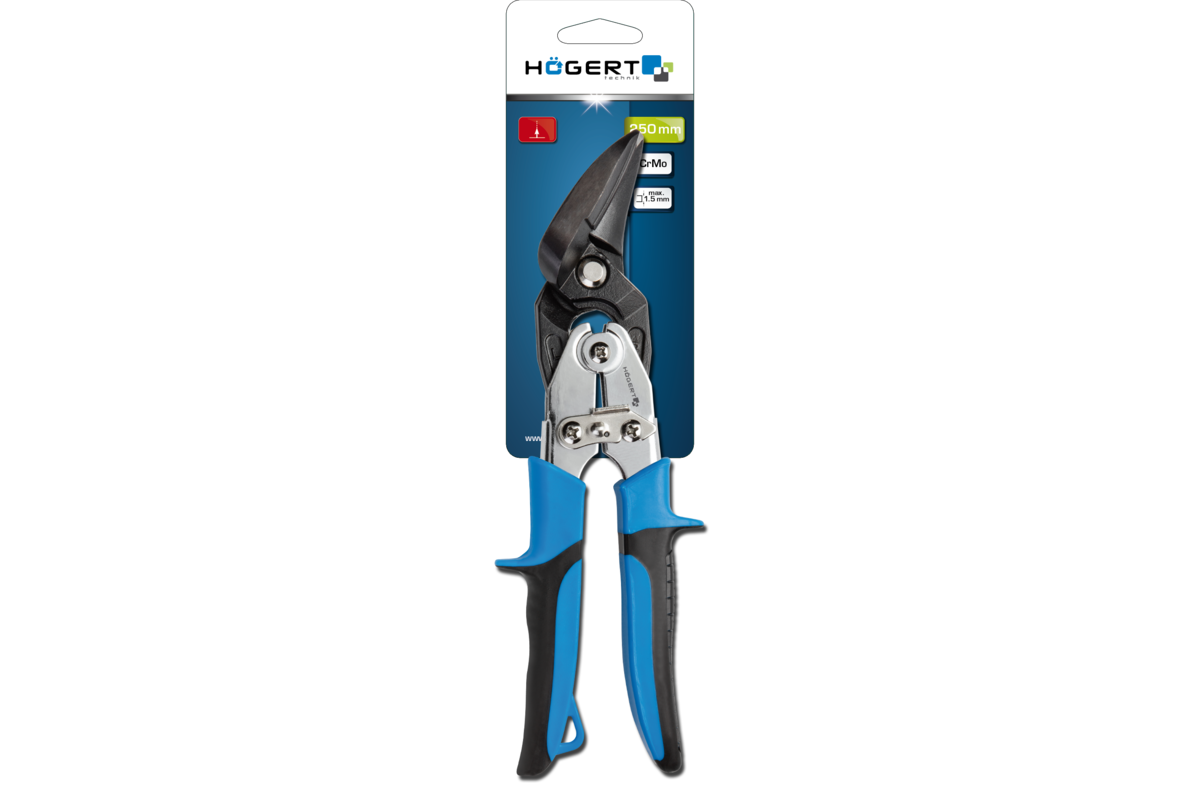 Hogert Offset tin snips 250 mm, bent right