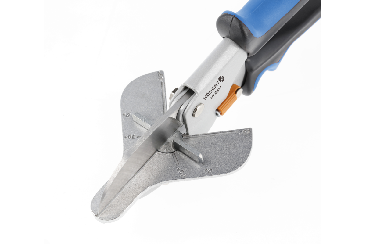 Profile shears with protractor
