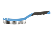Steel wire brush with a scraper, 3 x 19