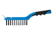 Steel wire brush with a scraper, 4 x 11