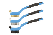 Set brush, 3 pcs.: inox, brass, nylon