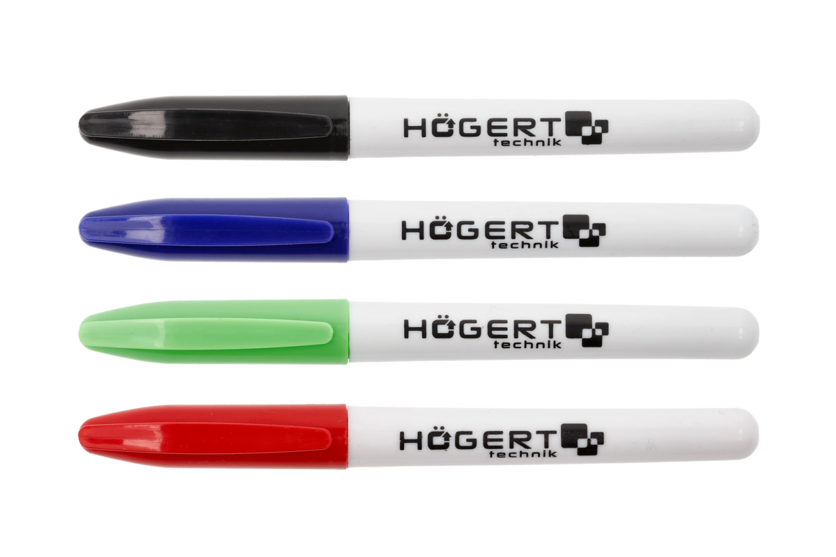 Hogert Markers, permanent, 4 pcs, color mix