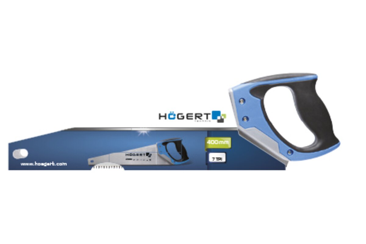 Hogert Hand saw 400 mm, 7 TPI, three-sided razor teeth