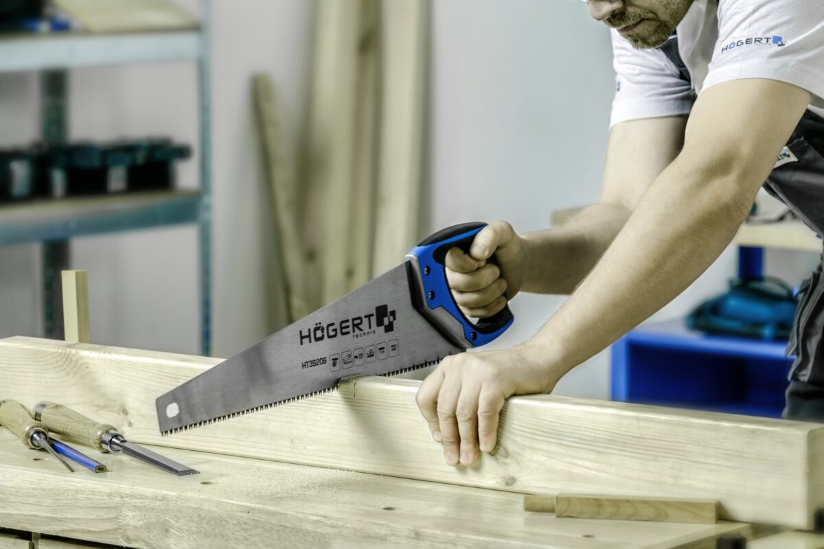 Hogert Hand saw 500 mm, 7 TPI, three-sided razor teeth