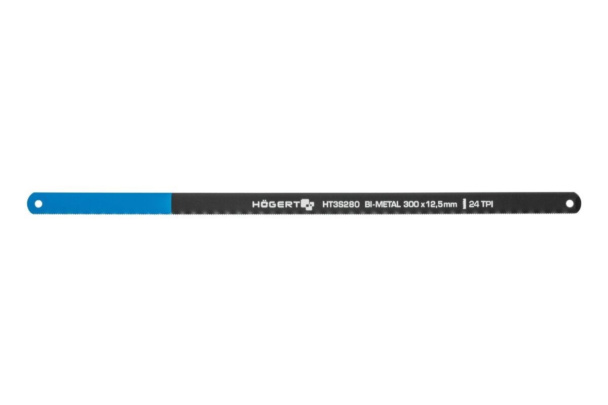 Hogert Hacksaw blades 300 mm, width 12,5 mm, HSS steel, Bi-metallic, 24 TPI, 2 pieces