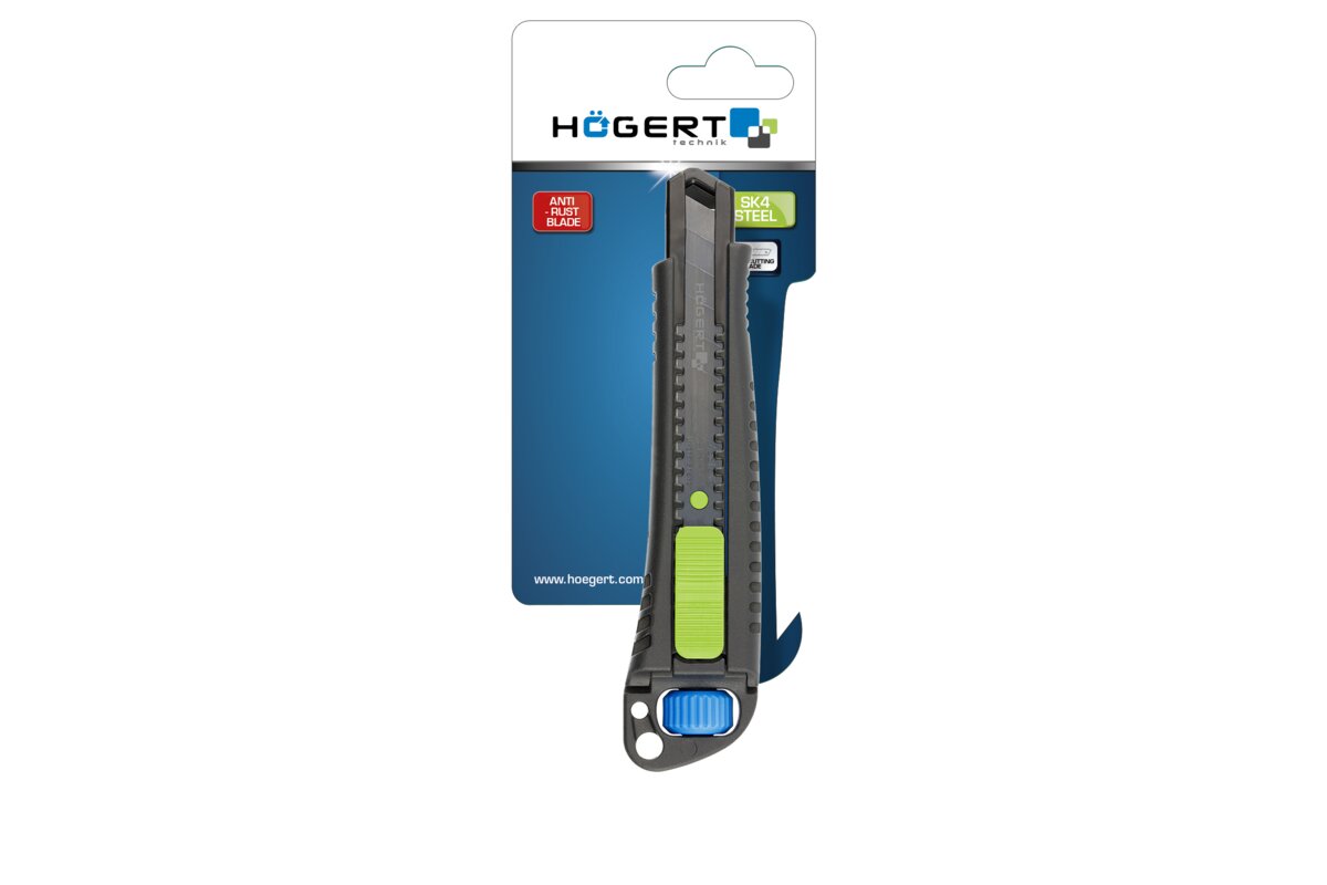 Hogert Knife with replacable blade 18mm, zinc, black steel blade SK4