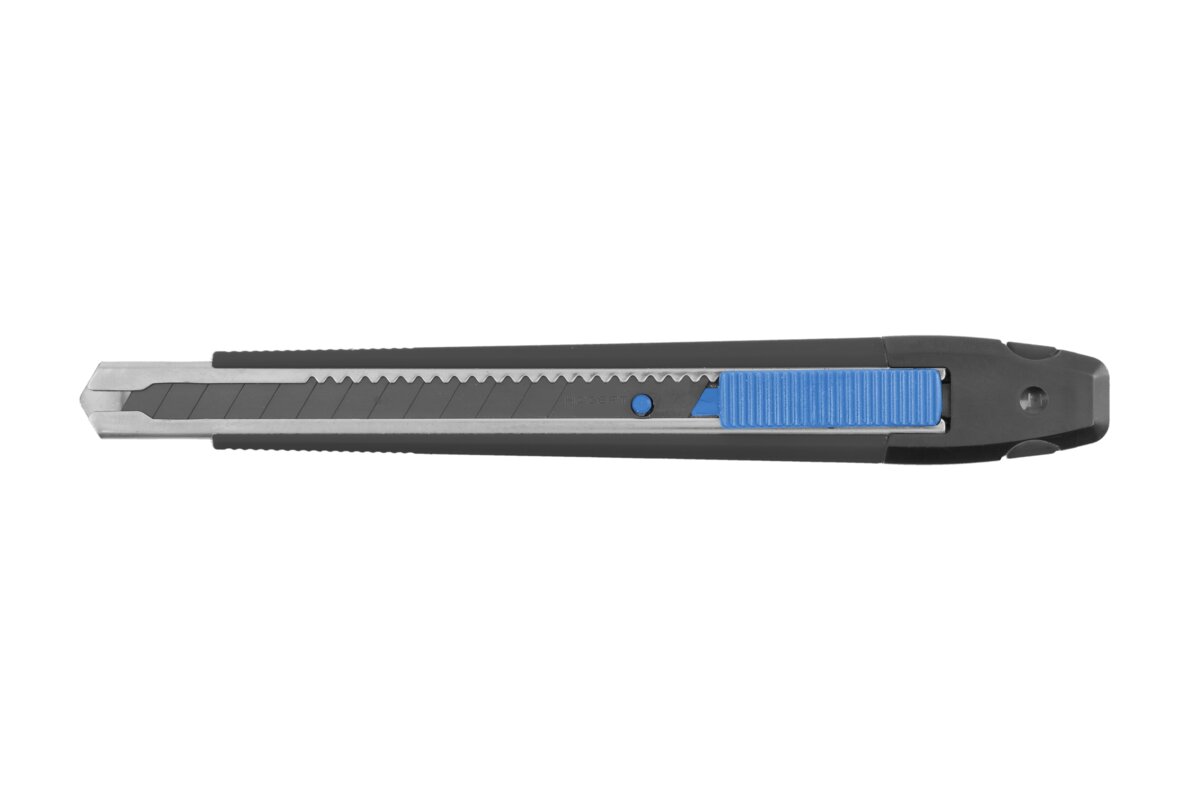 Snap-off knife 9 mm with a plastic clip
