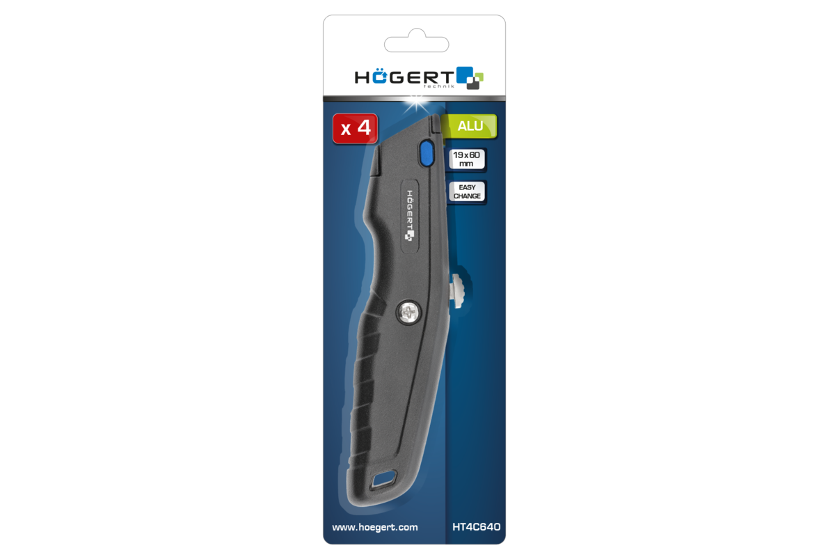 Hogert Knife with trapezoidal blade 1 + 3 Alu