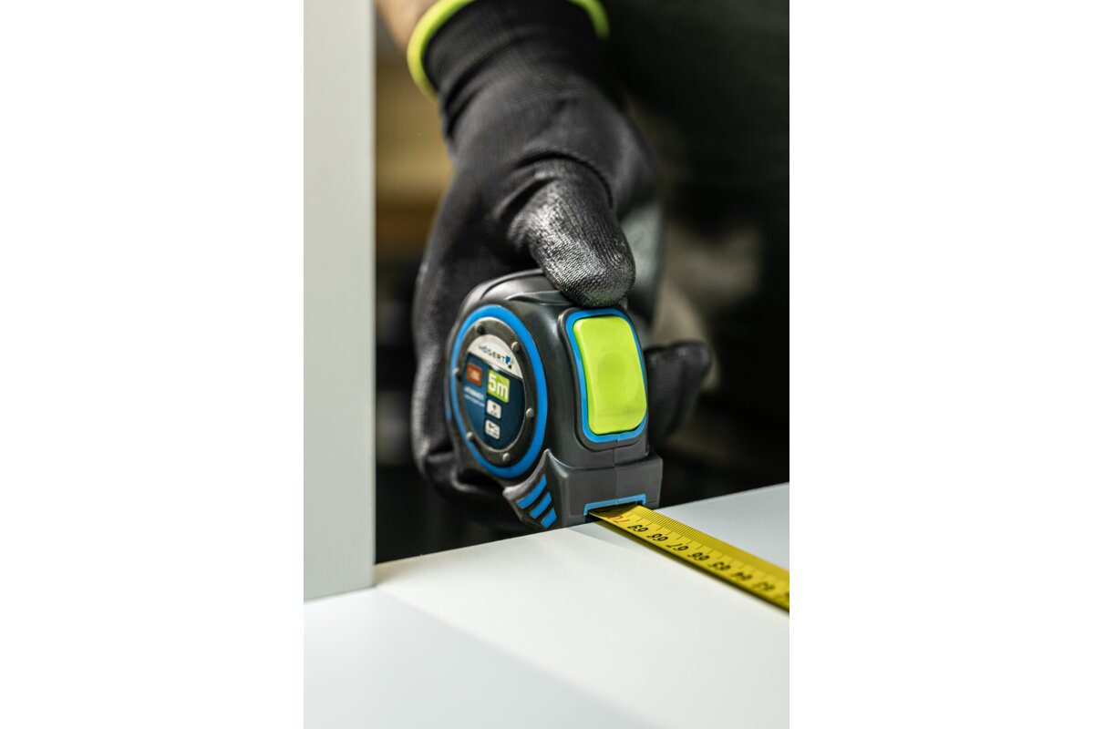 Hogert Measuring tape 5m 19mm auto stop nylon w/magnets