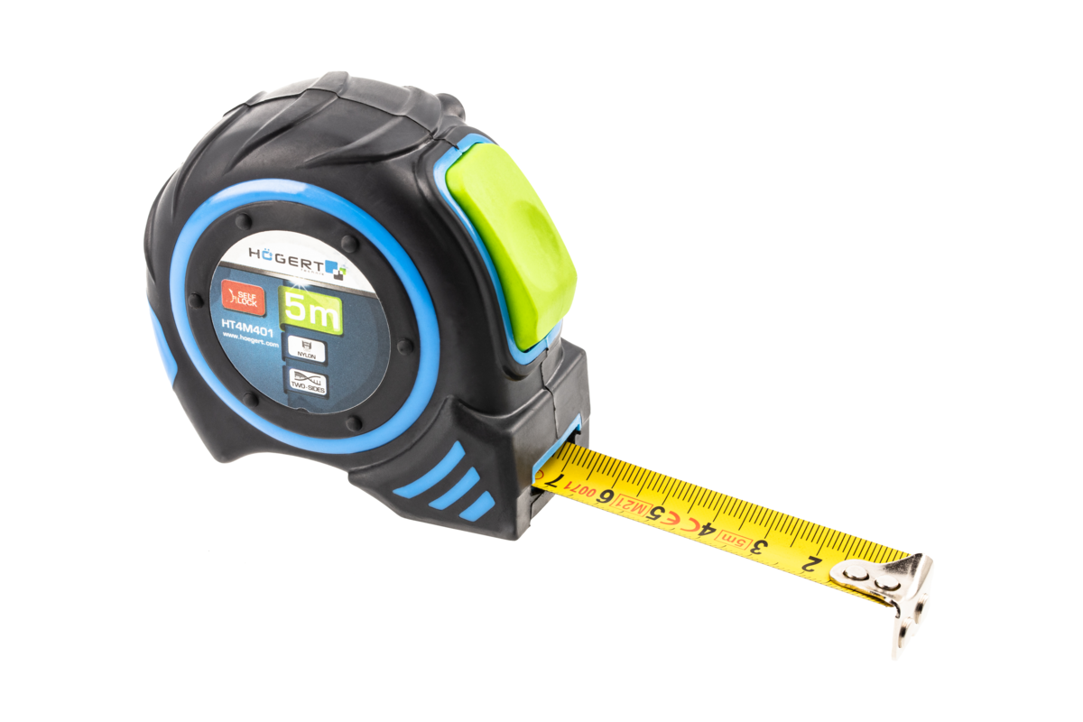 Hogert Measuring tape 5m 19mm auto stop nylon w/magnets
