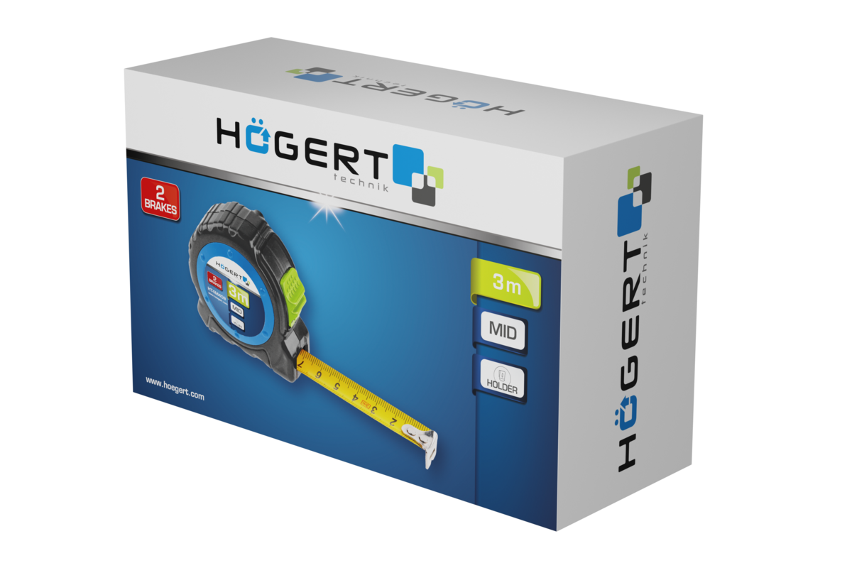 Hogert Measuring tape 3m 16mm steel
