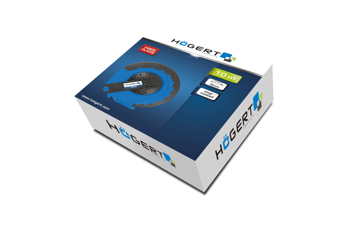Hogert Measuring tape made of fiberglass, 10 m
