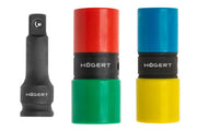 Hogert Impact sockets kit, double-sided, extension 1/2