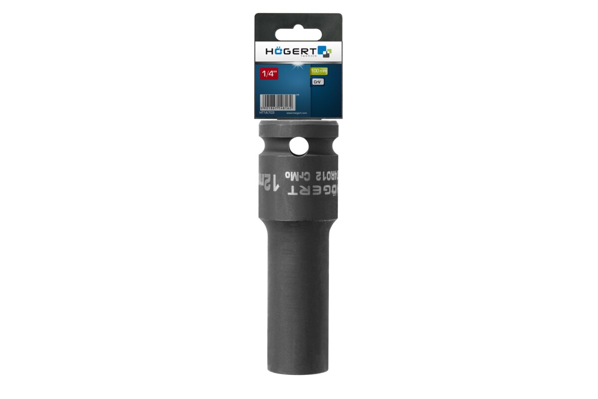 Hogert Impact socket 1/2", 12 mm, CrMo, deep
