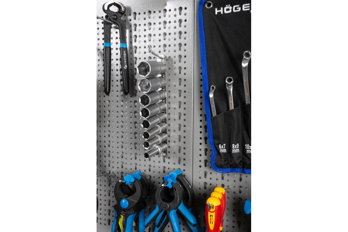 Hogert 1/2" long hex socket wrench set, 8 pcs.