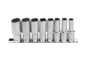 Hogert 1/2" 12-point socket wrench set, 8 pcs.