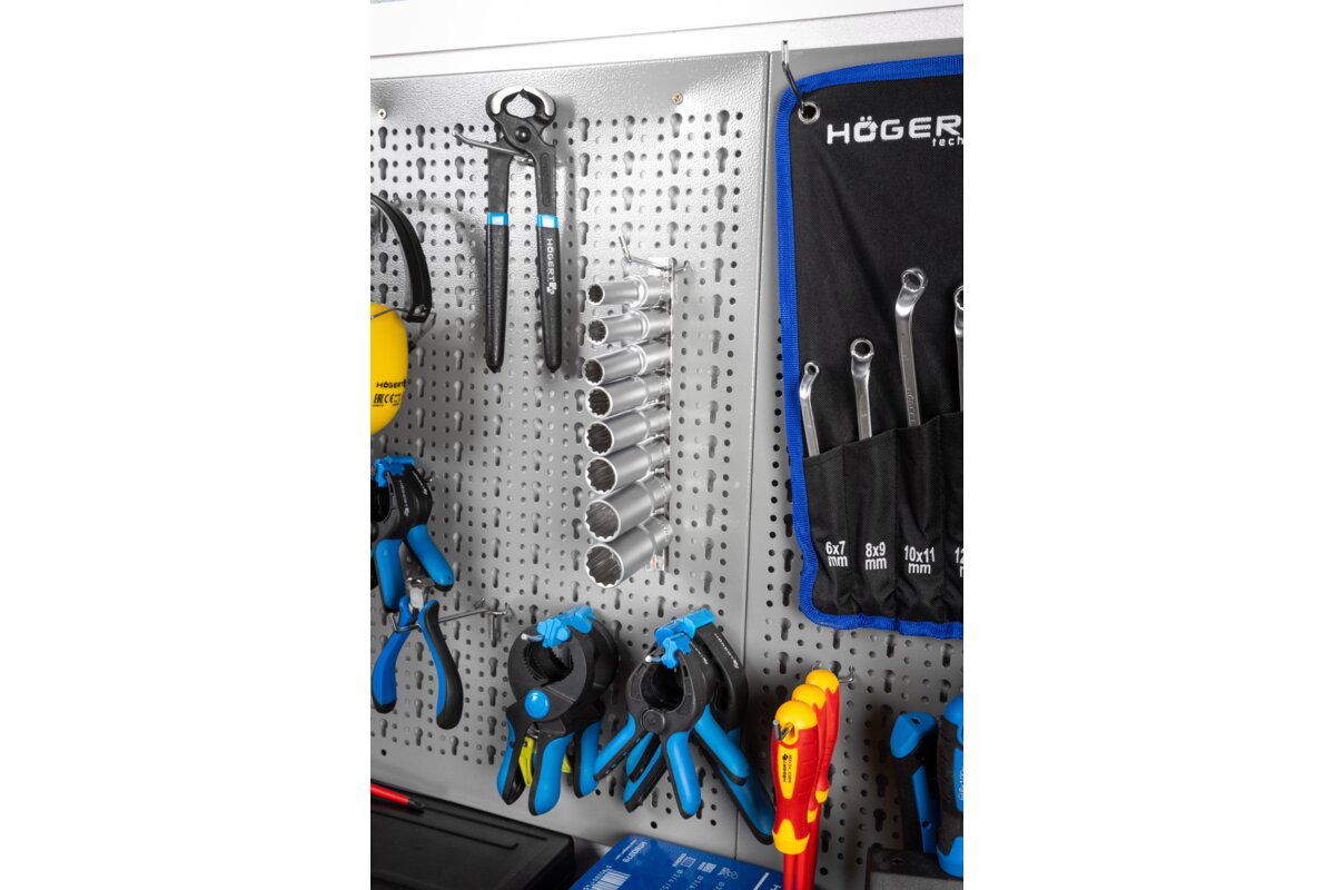 Hogert 1/2" 12-point socket wrench set, 8 pcs.