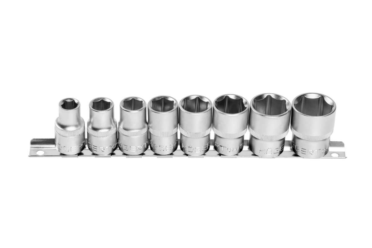 Hogert 1/2" hex socket wrench set. 8 pcs.