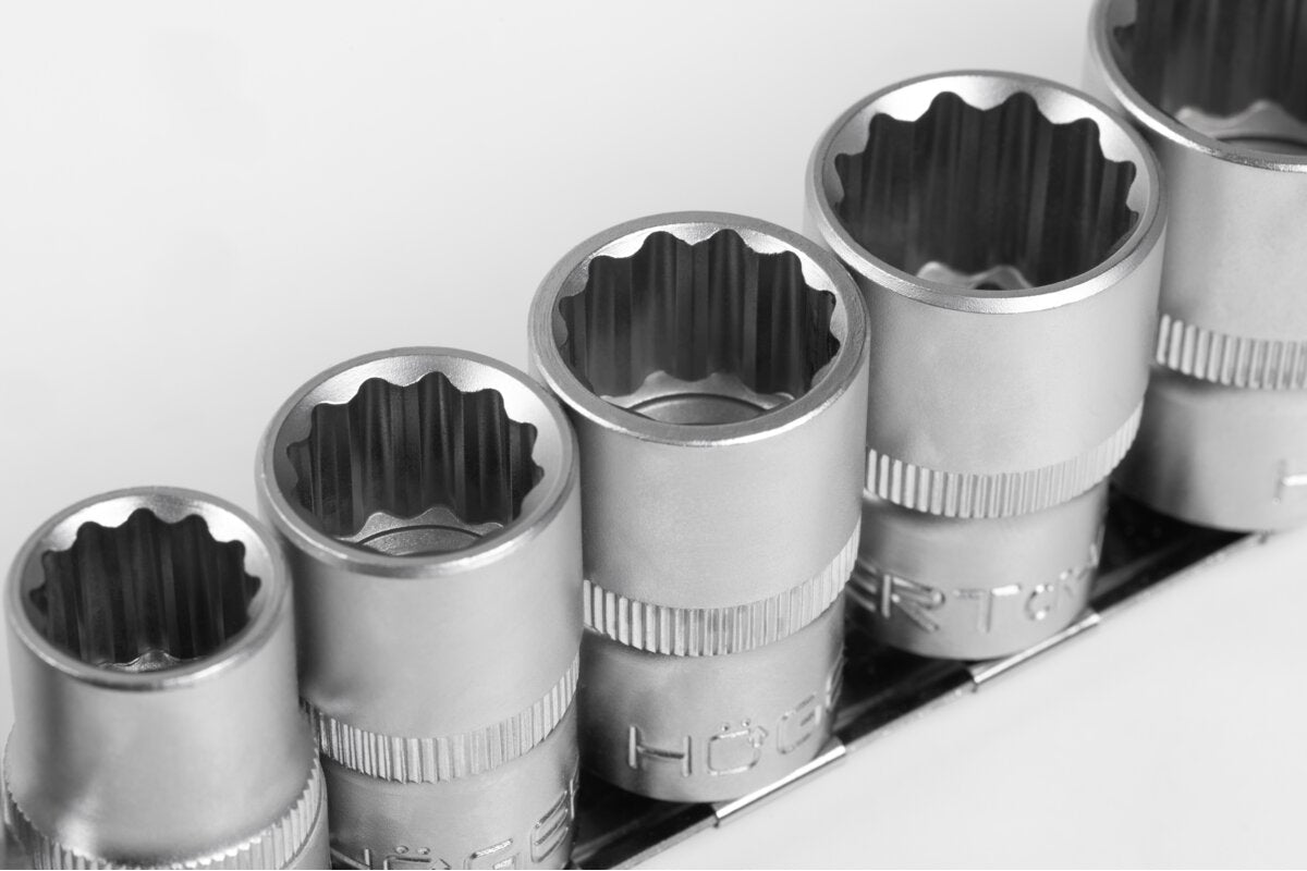 Hogert 1/2" 12-point socket wrench set. 8 pcs.