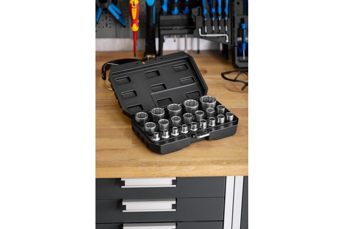 Hogert 1/2" socket wrench set, 21 pcs.