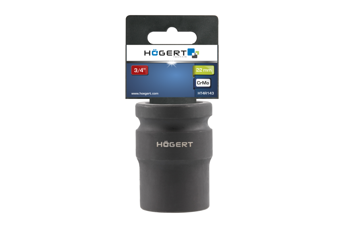 Short impact socket 22 mm