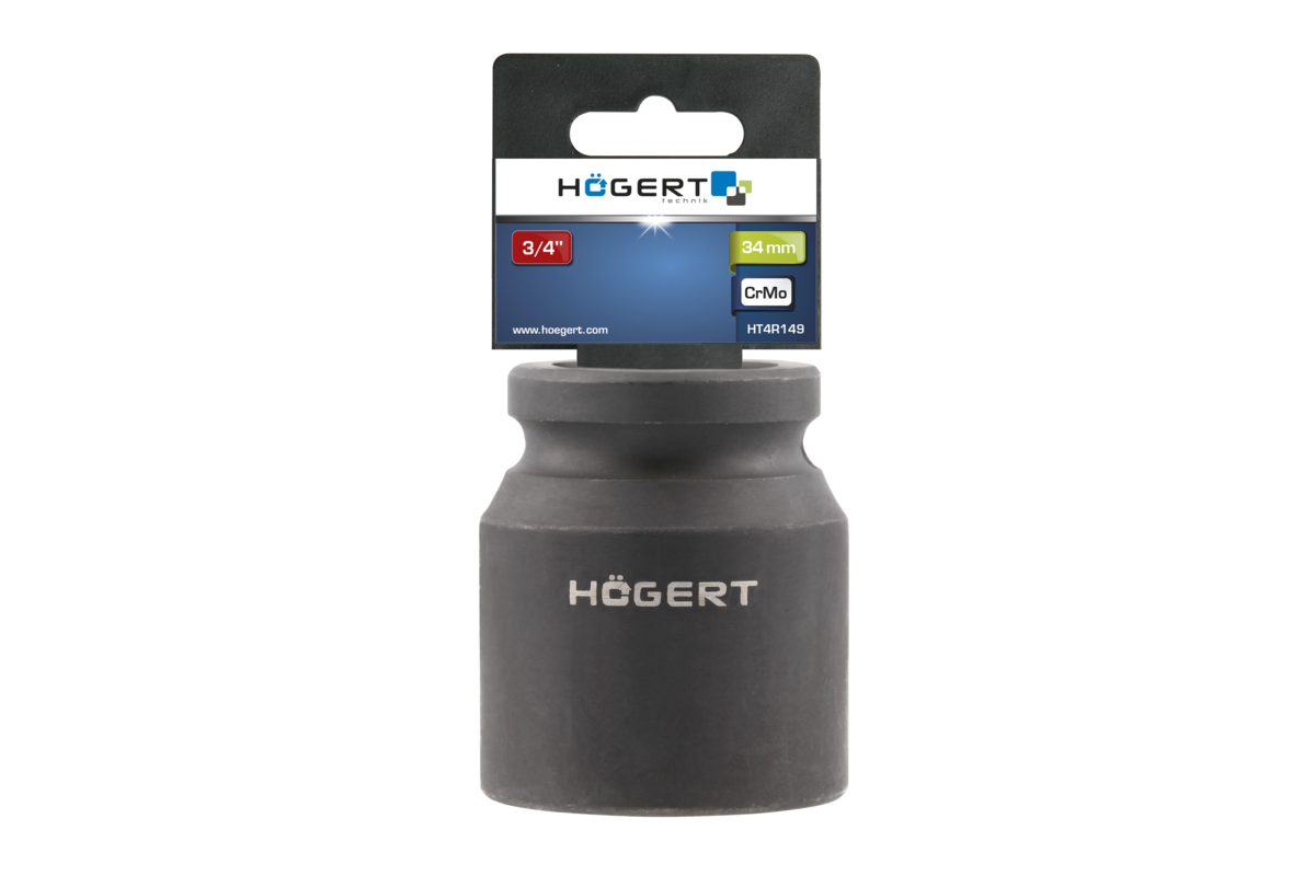 Short impact socket 34 mm