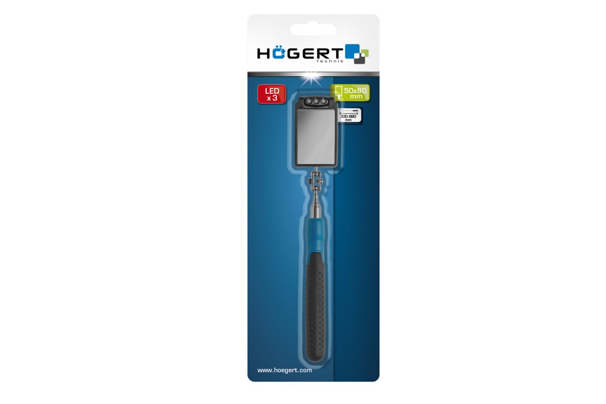 Hogert Inspection mirror 50×80 mm, 305-876 mm