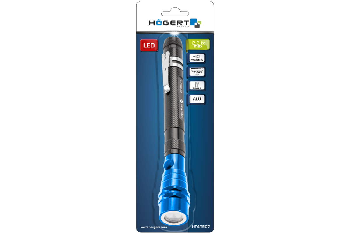 Hogert Magnetic holder with LED torch