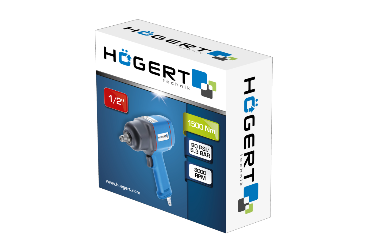 Hogert Impact wrench 1/2", 1500Nm