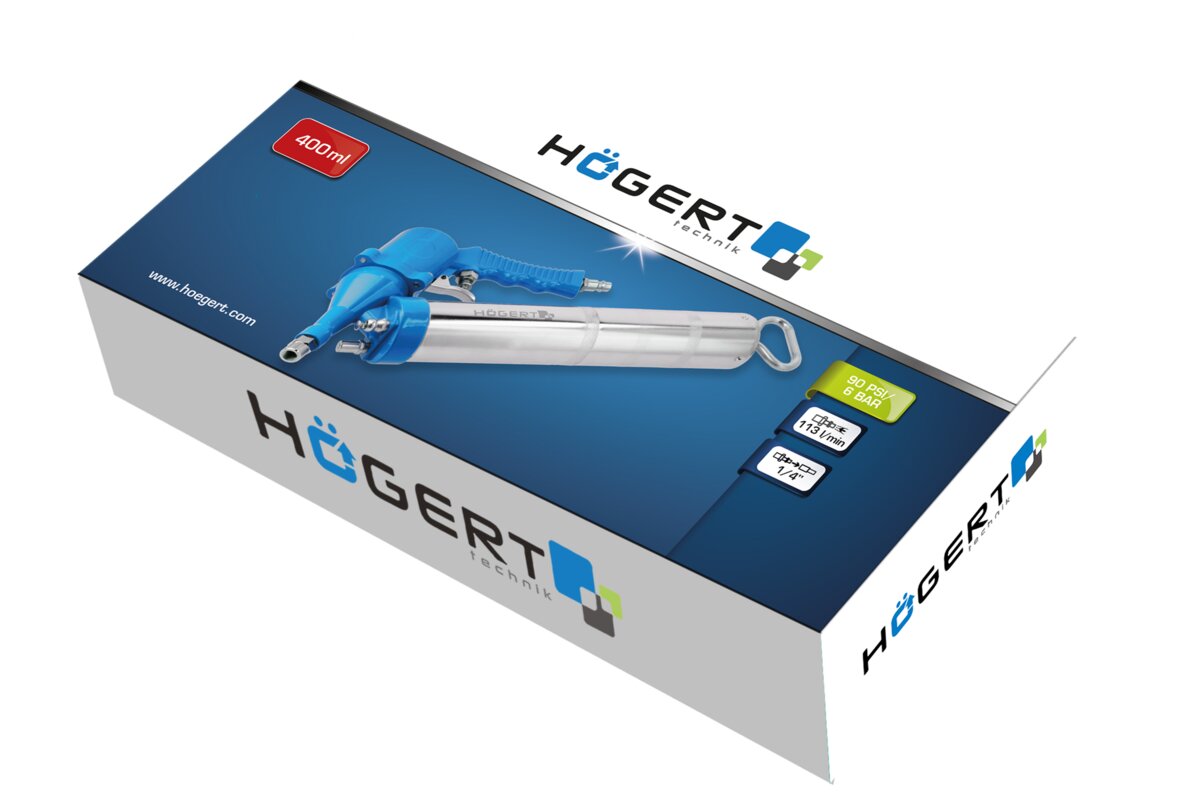 Hogert Pneumatic grease gun 400ml