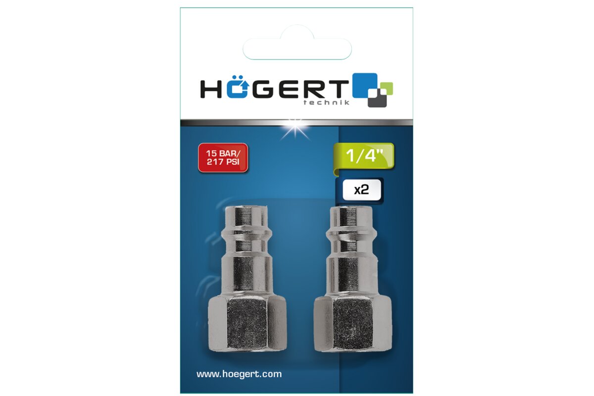 Hogert Coupling adapter terminal female 1/4" 2pcs