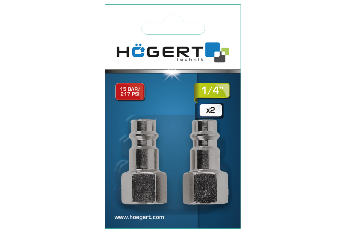 Hogert Coupling adapter terminal female 1/4" 2pcs
