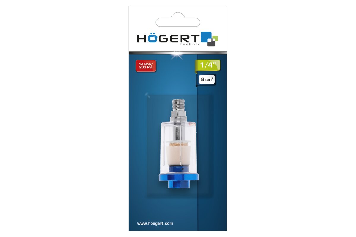 Hogert Mini air filter 1/4", 15ml