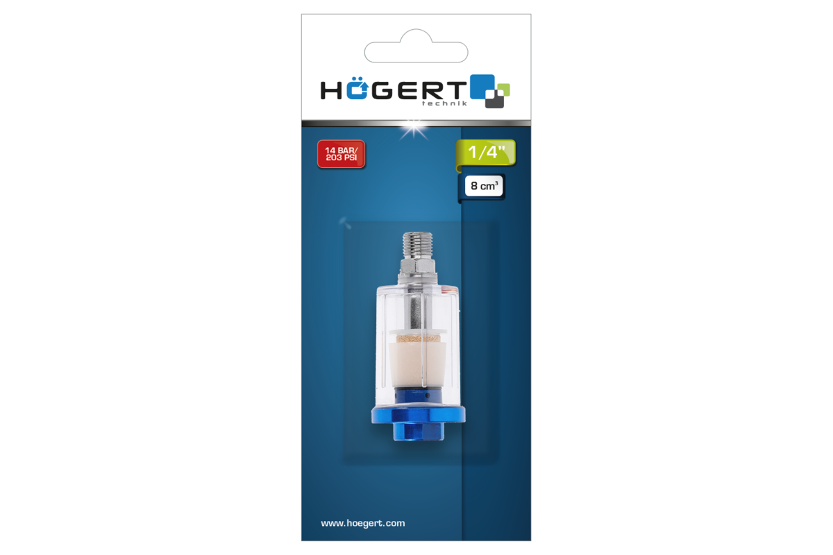 Hogert Mini air filter 1/4", 15ml