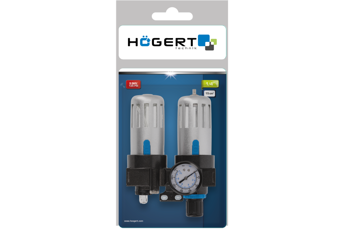 Hogert Filter-reducer and lubricator 1/4", 90/60 cc