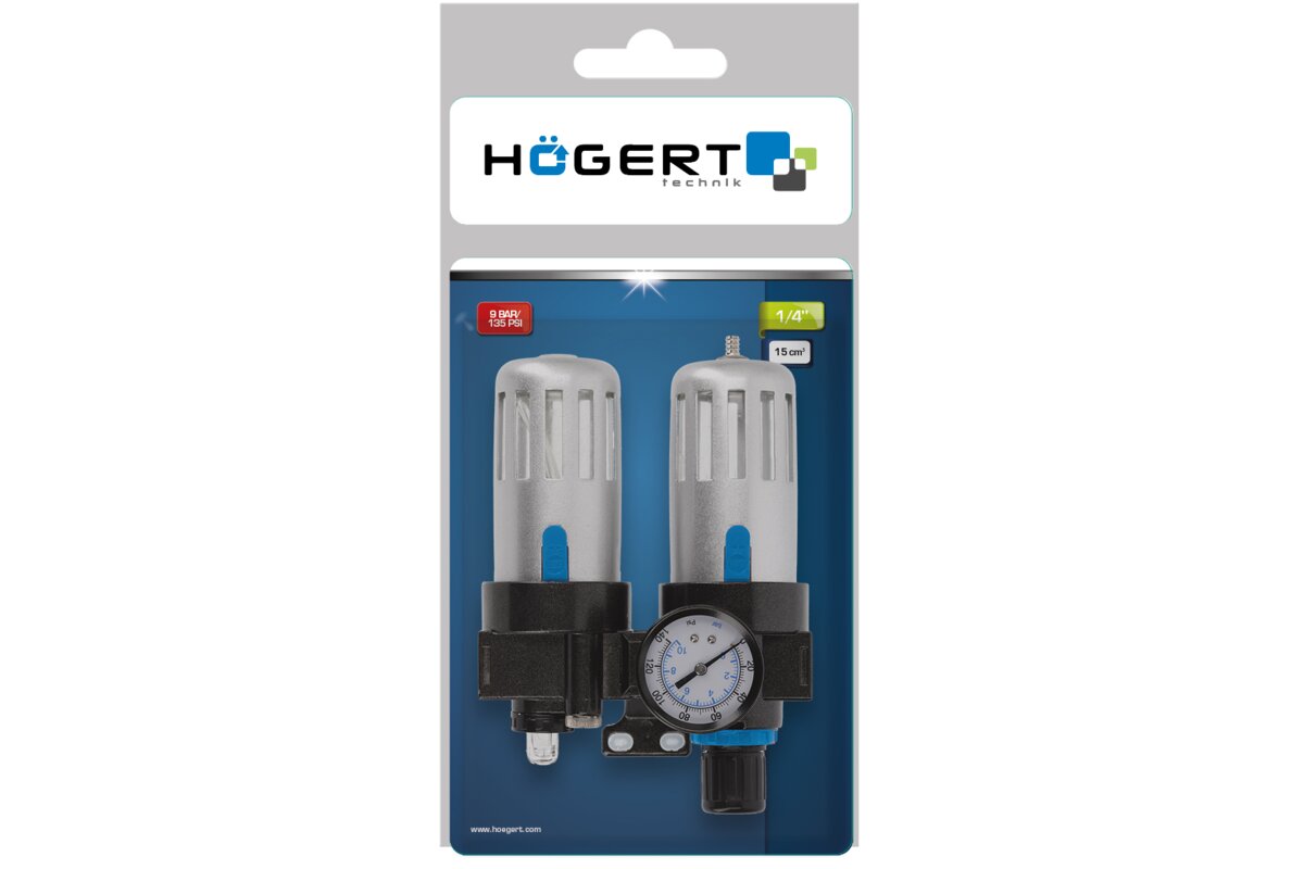 Hogert Filter-reducer and lubricator 1/4", 90/60 cc