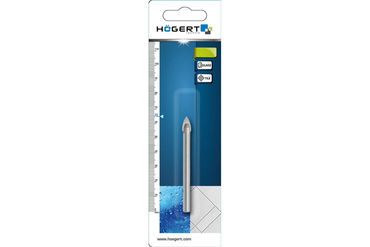 Hogert Glass and tile drill bit 6.0 mm