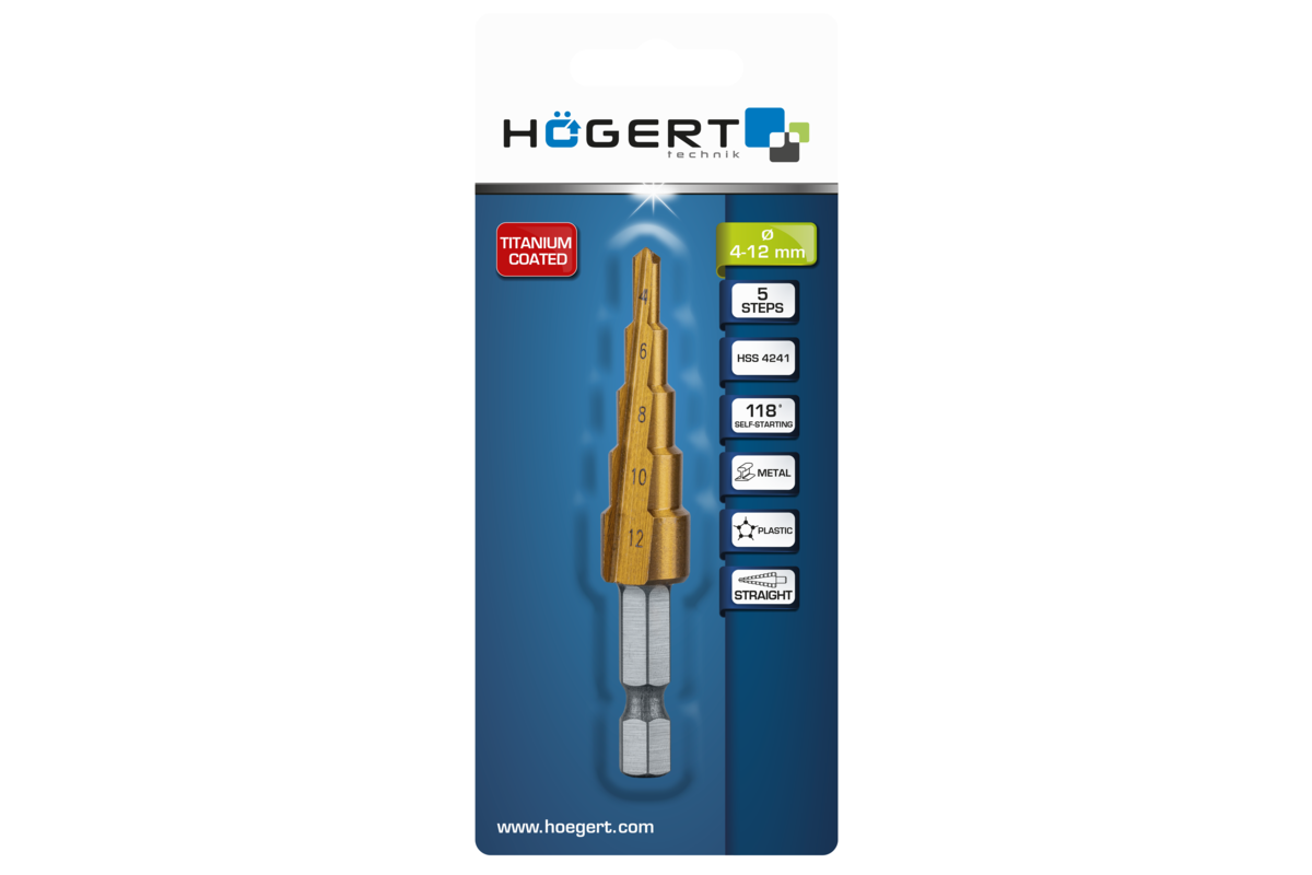 Step drill 4-12 mm