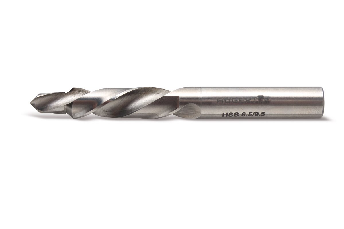 Subland step drill bit, made of HSS steel, 6,5/ 9,5 mm