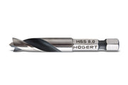 Hogert Hex shank stubby drill bit, 1/4-inch, made of HSS steel, Ø 8 mm, L=60 mm