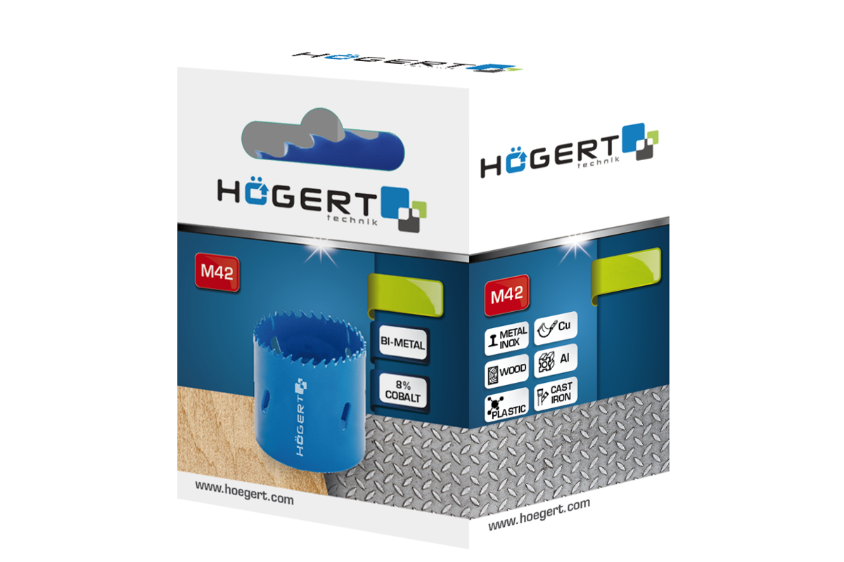 Hogert Bi-metal hole saw 19 mm, steel M42
