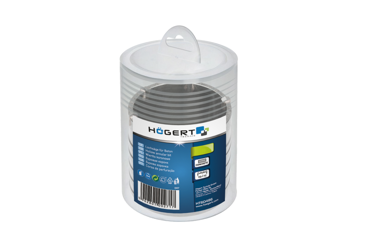 Hogert Carbide tipped core drill bits for concrete 83 mm, CrV40 steel, teeth made of YG-11C carbide