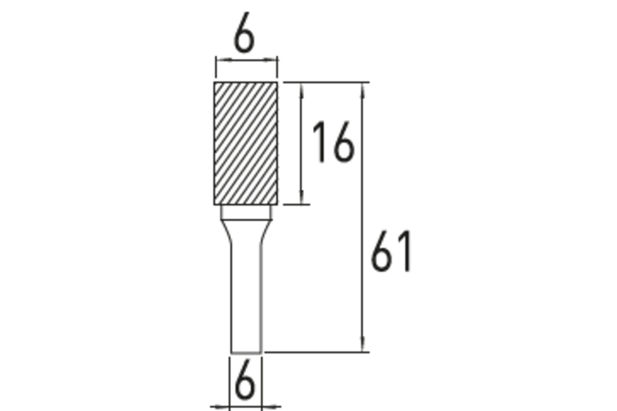 Rotary burr A, 6×16