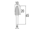 Hogert Arch pointed nose rotary burr G; 10×20