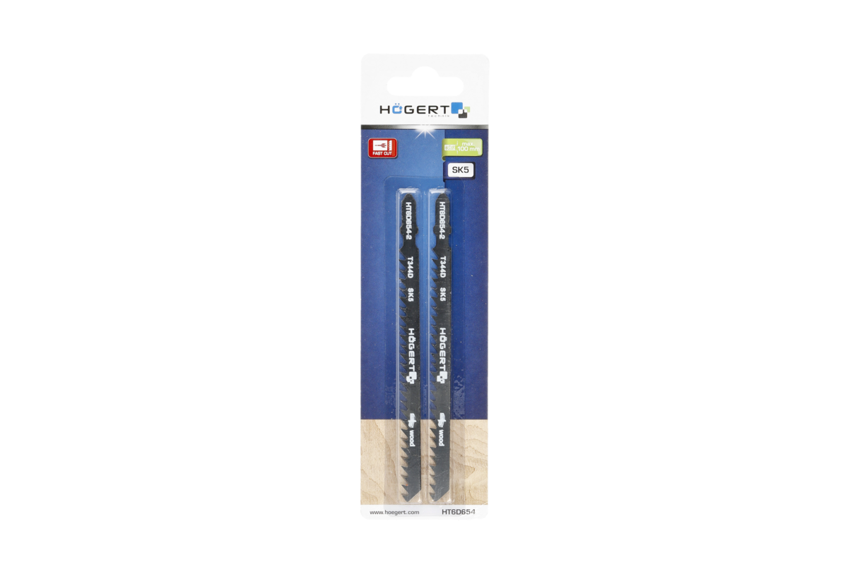 Hogert Jig saw blades 132 mm, fast straight-lie cut, cut depth: 8-100 mm, 2 pcs