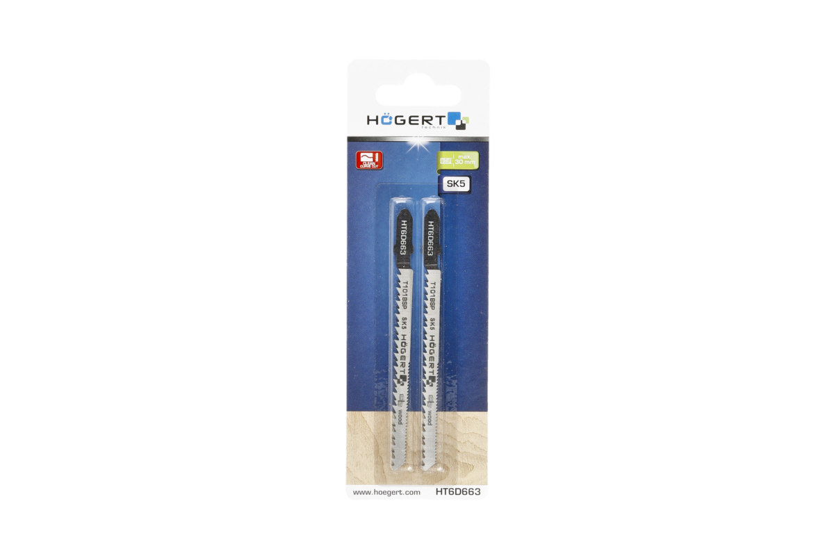 Hogert Jig saw blades 100 mm, precision curved cut, cut depth: 4-30 mm, 2 pcs