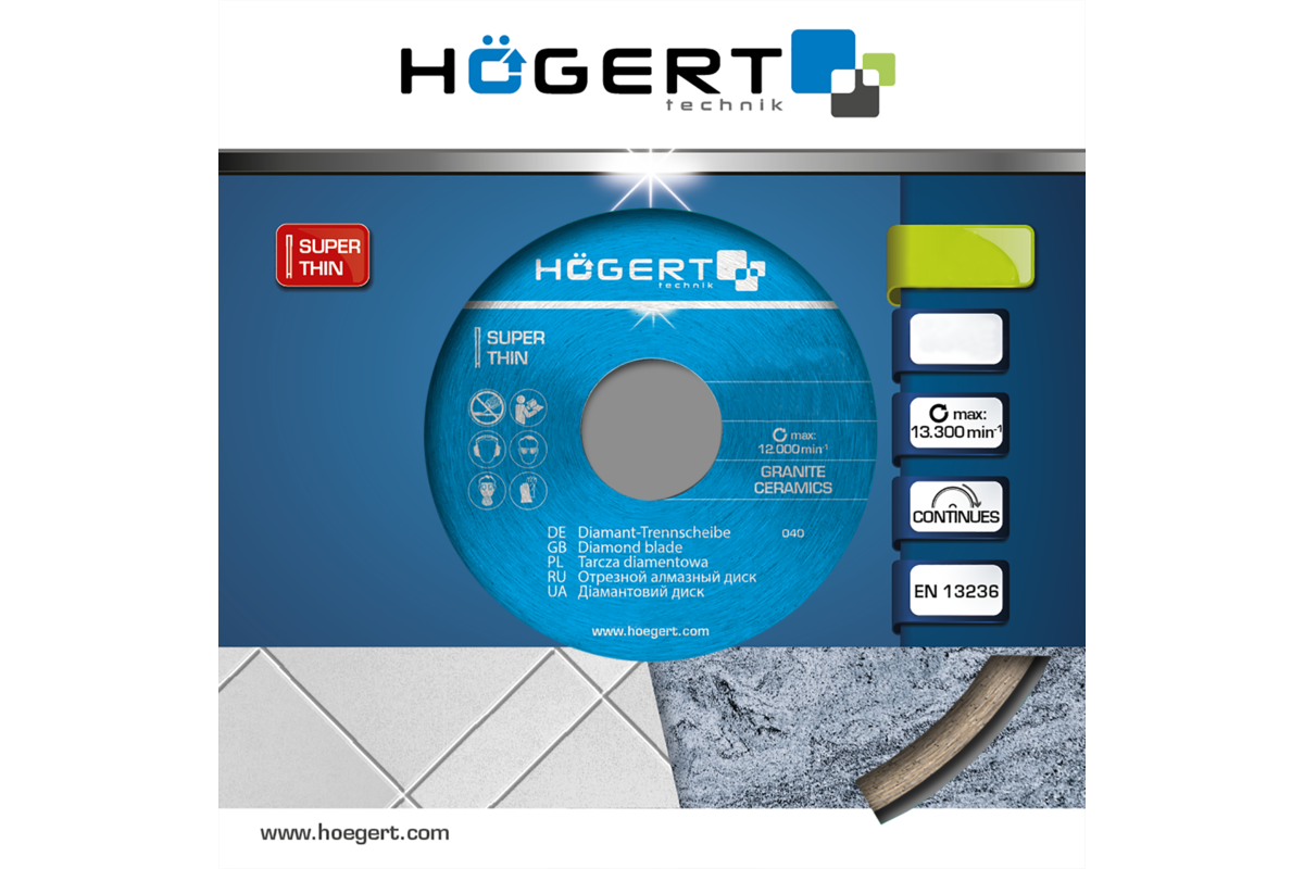Hogert Continuous diamond blade 115 mm