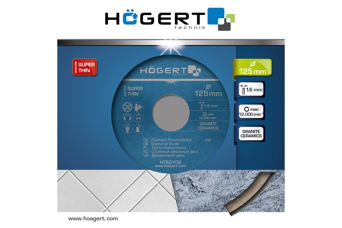 Hogert Continuous diamond blade 125 mm