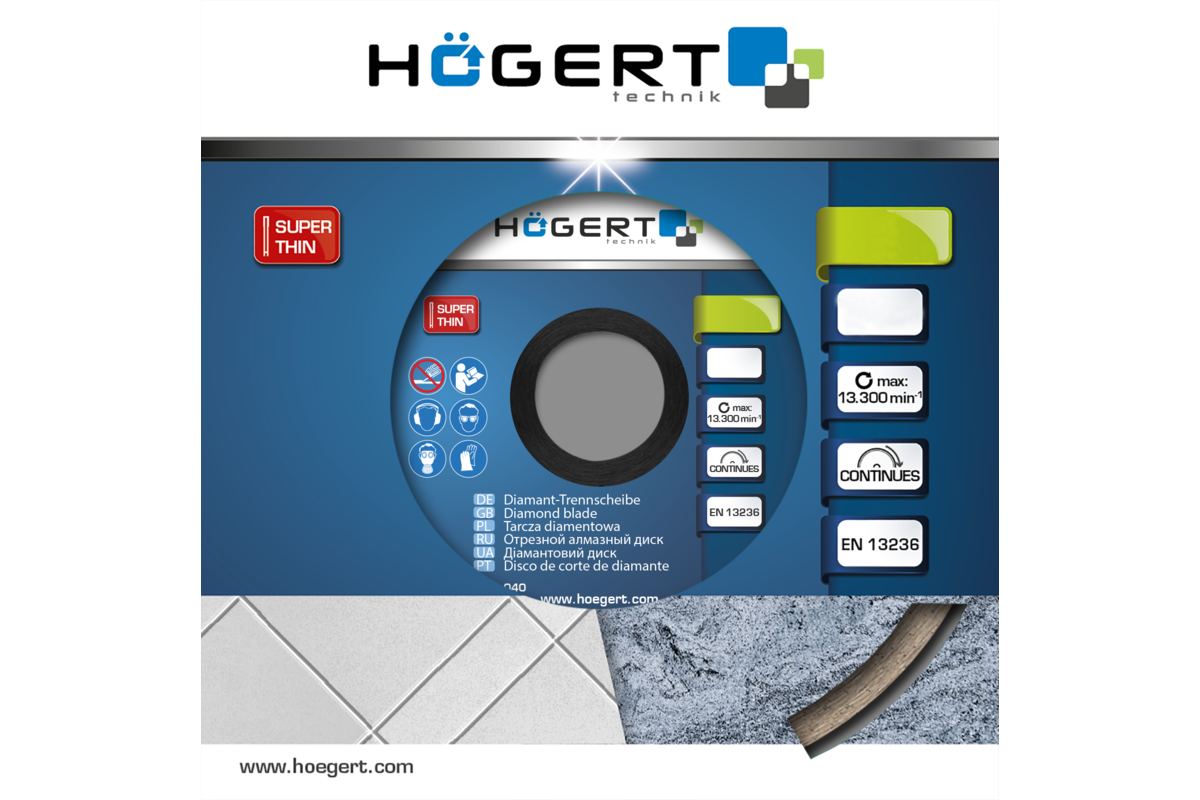 Hogert Continuous diamond blade 230 mm